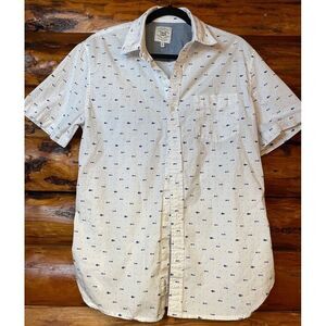 True Craft Fish Print‎ Short Sleeve Size M